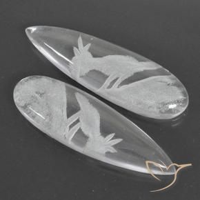 Gemas de Cuarzo Blanco claro natural de 22.70 ct, En forma de pera, Transparente