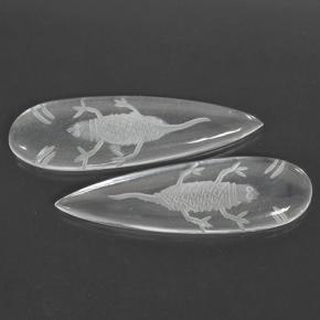 Gemas de Cuarzo Blanco claro natural de 29.12 ct, En forma de pera, Transparente