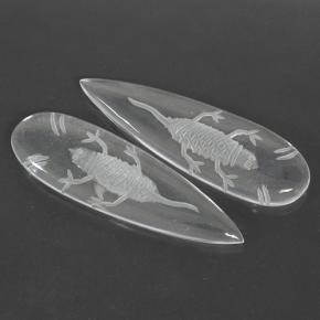 Gemas de Cuarzo Blanco claro natural de 29.12 ct, En forma de pera, Transparente