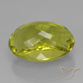Cuarzo Amarillo medio natural de 28.40 ct, Ovalada, VVS
