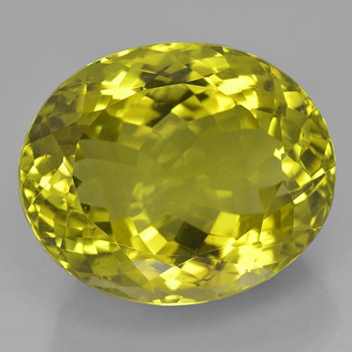 41.38ct Natural Amarillo verdoso Cuarzo, Ovalada, IF