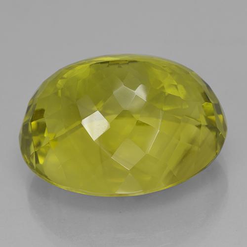 Cuarzo Amarillo verdoso natural de 41.38 ct, Ovalada, IF