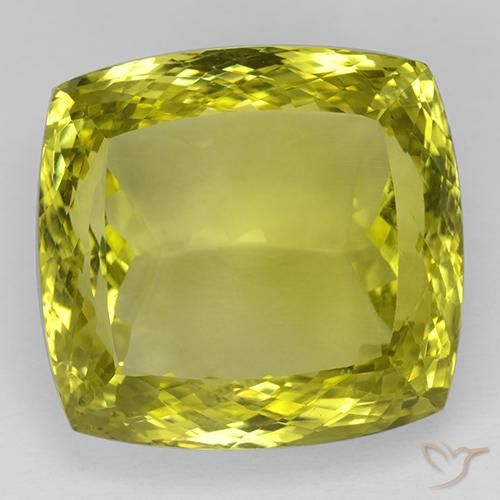 73.08ct Natural Amarillo maíz Cuarzo, Forma Cojín, IF