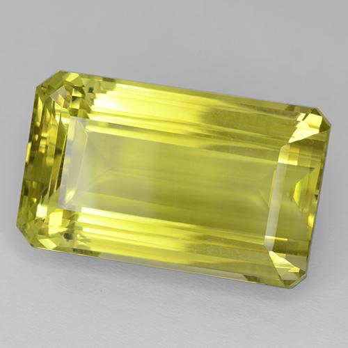 Cuarzo amarillo natural de 85,92 ct, corte esmeralda, IF
