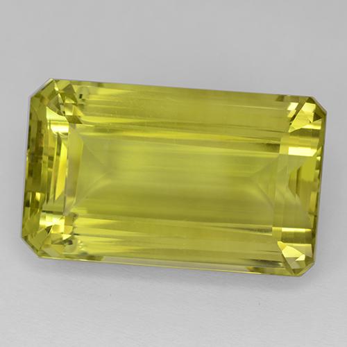 Cuarzo amarillo natural de 85,92 ct, corte esmeralda, IF