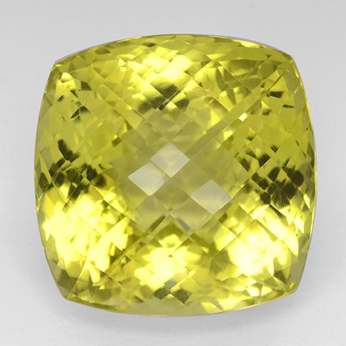Cuarzo amarillo natural de 80,66 ct, corte cojín, IF