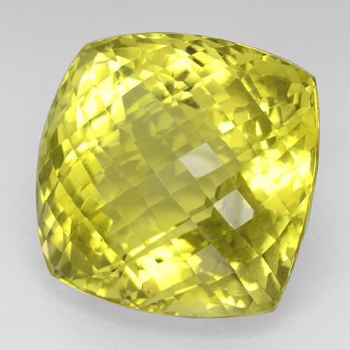 Cuarzo amarillo natural de 80,66 ct, corte cojín, IF