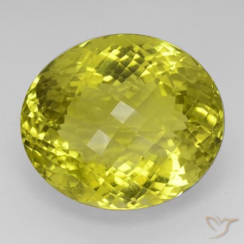 75.53ct Natural Amarillo maíz Cuarzo, Ovalada, IF