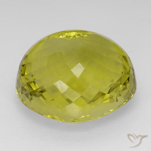 Cuarzo Amarillo maíz natural de 75.53 ct, Ovalada, IF
