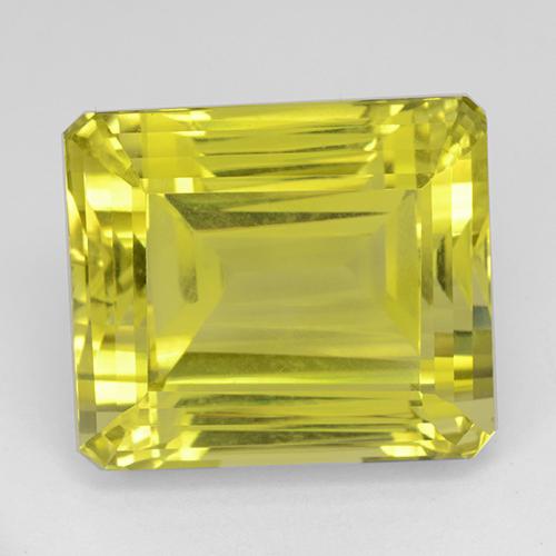 Cuarzo Limón natural de 47.73 ct, corte esmeralda, IF
