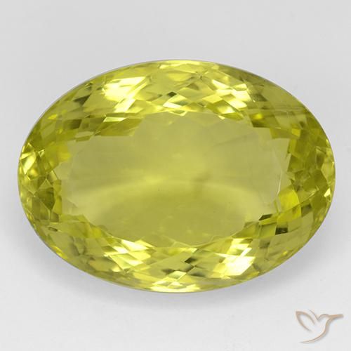 42.16ct Natural Amarillo maíz Cuarzo, Ovalada, IF