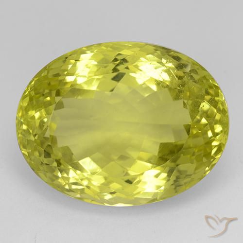 Cuarzo Amarillo medio natural de 45.68 ct, Ovalada, VVS-VS