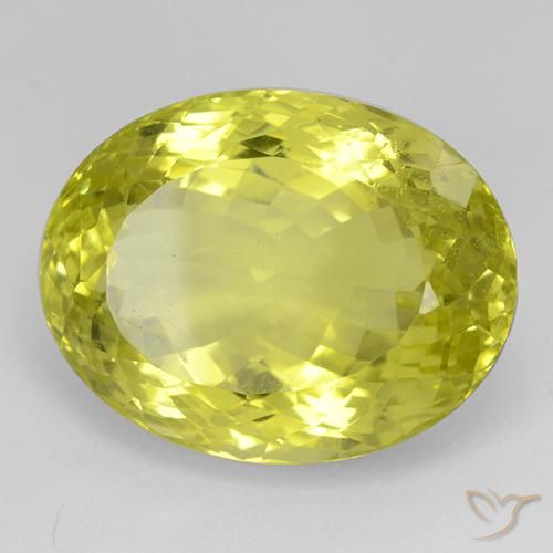 Cuarzo Amarillo medio natural de 45.68 ct, Ovalada, VVS-VS