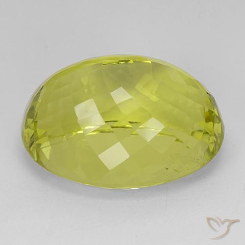 Cuarzo Amarillo medio natural de 45.68 ct, Ovalada, VVS-VS