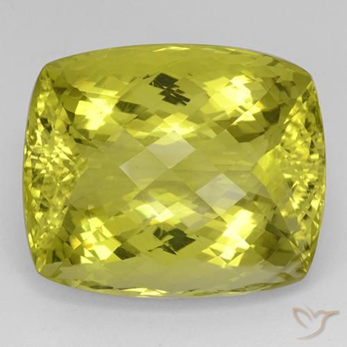 62.08ct Natural Amarillo medio Cuarzo, Forma Cojín, IF
