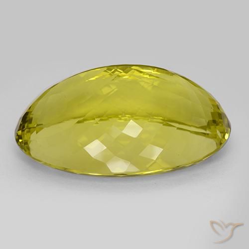 Cuarzo Amarillo piña natural de 101.00 ct, Ovalada, IF