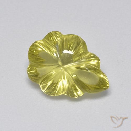 Cuarzo Amarillo medio natural de 3.41 ct, Elegante, Transparente