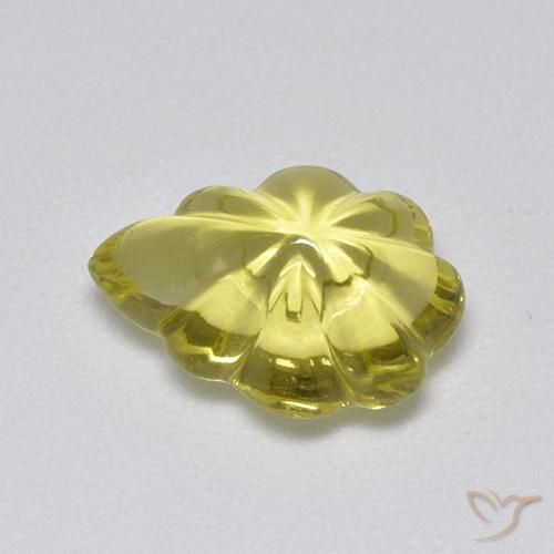 Cuarzo Amarillo medio natural de 3.41 ct, Elegante, Transparente