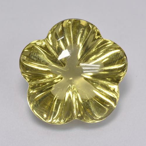 Cuarzo Amarillo terroso natural de 7.96 ct, Corte Flor, Transparente