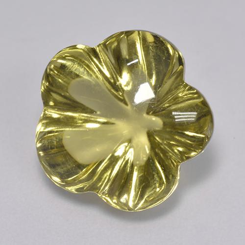 Cuarzo Amarillo terroso natural de 7.96 ct, Corte Flor, Transparente