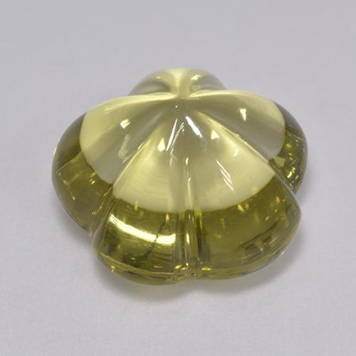 Cuarzo Amarillo terroso natural de 7.96 ct, Corte Flor, Transparente