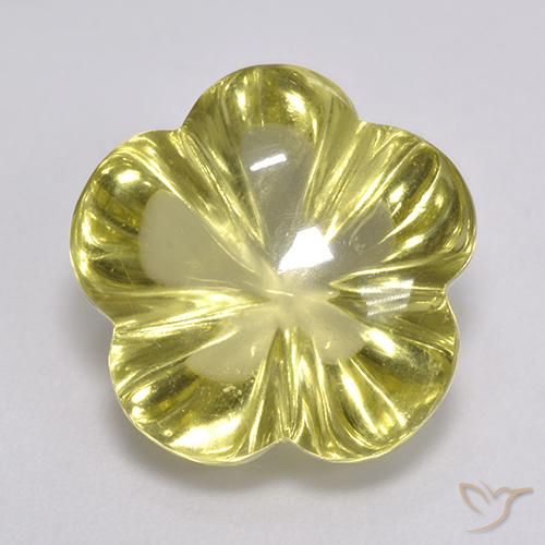 8.37ct Natural Amarillo piña claro Cuarzo, Corte Flor, Transparente