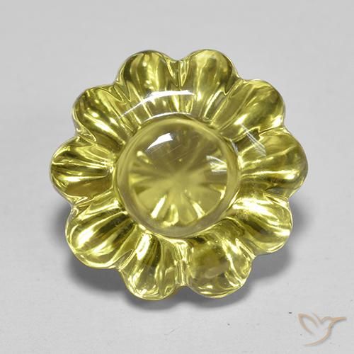 7.20ct Natural Amarillo medio Cuarzo, Corte Flor, Transparente
