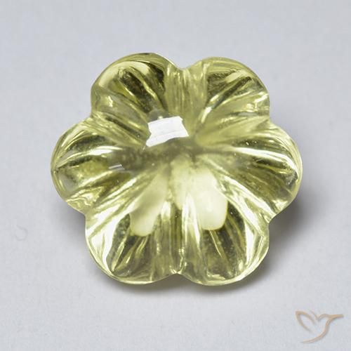 3.58ct Natural Amarillo medio Cuarzo, Corte Flor, Transparente