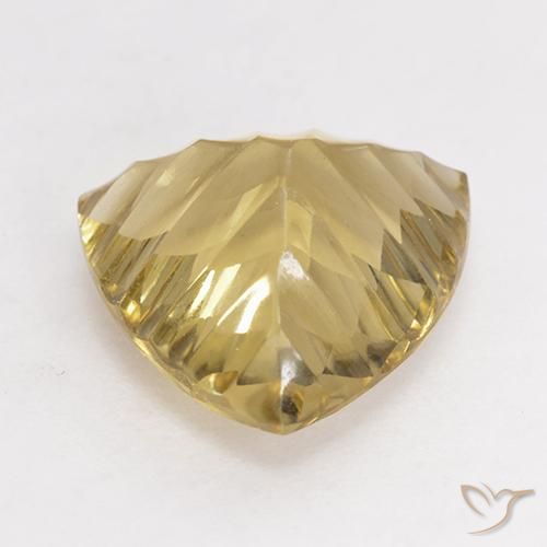 Cuarzo Amarillo-dorado claro natural de 5.91 ct, Trillón, VVS-VS