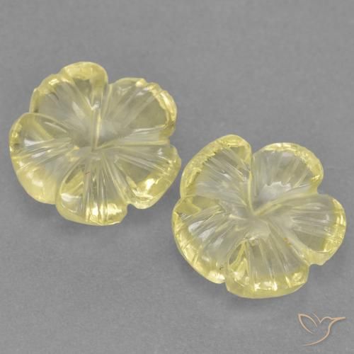 4.54ctw Natural Amarillo laguna Cuarzo, Corte Flor, Transparente
