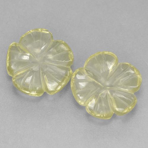 Gemas de cuarzo amarillo natural de 5,58 ct, corte flor, transparente