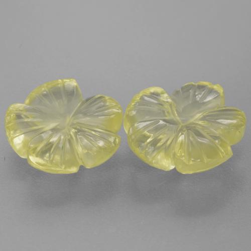 Gemas de cuarzo amarillo natural de 7,27 ct, corte flor, transparente