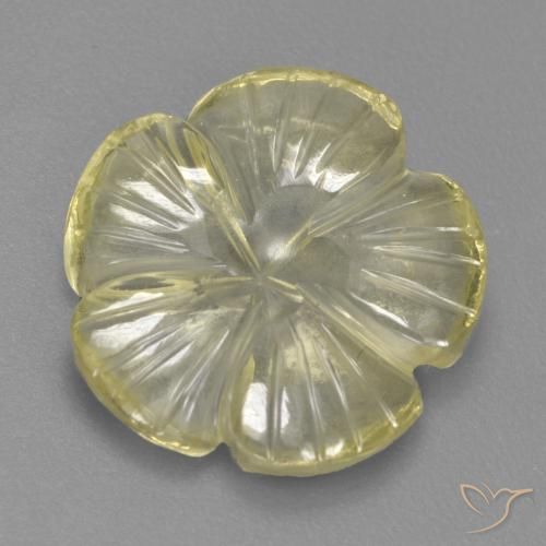 4.04ct Natural Amarillo laguna Cuarzo, Corte Flor, Transparente