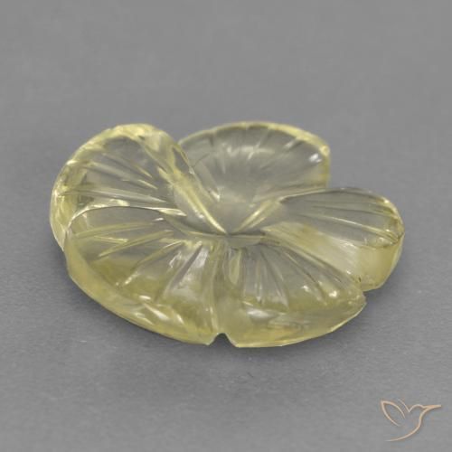 Cuarzo Amarillo laguna natural de 4.04 ct, Corte Flor, Transparente