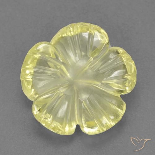 4.02ct Natural Amarillo medio Cuarzo, Corte Flor, Transparente