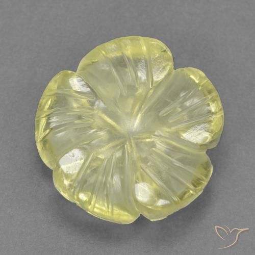 4.40ct Natural Amarillo medio Cuarzo, Corte Flor, Transparente