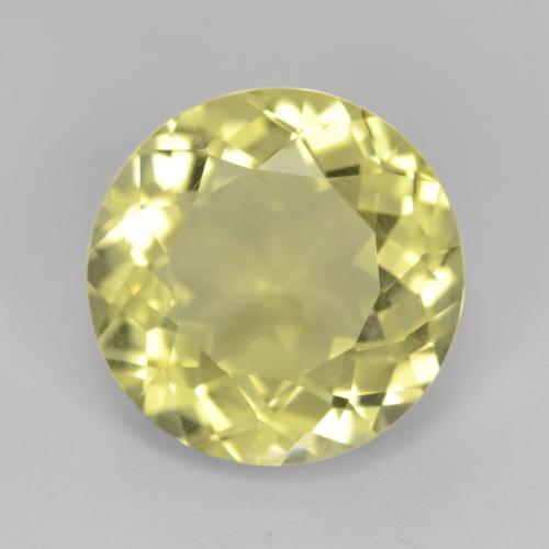 Cuarzo amarillo natural de 5,11 ct, corte redondo, VVS-VS