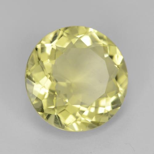 Cuarzo amarillo natural de 5,11 ct, corte redondo, VVS-VS