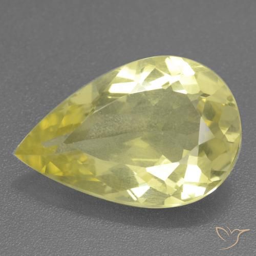 11.04ct Natural Amarillo claro Cuarzo, En forma de pera, VS
