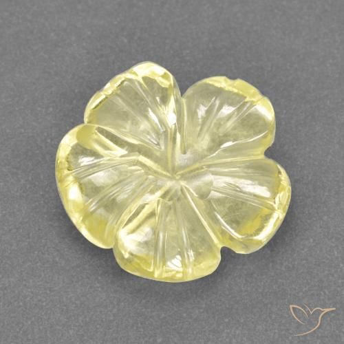 Cuarzo Amarillo laguna natural de 2.63 ct, Corte Flor, Transparente