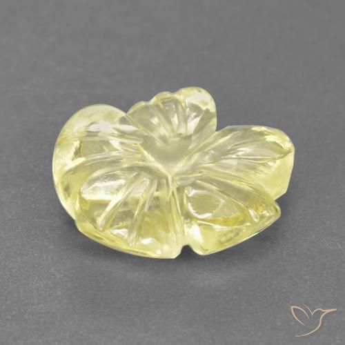 Cuarzo Amarillo laguna natural de 2.63 ct, Corte Flor, Transparente