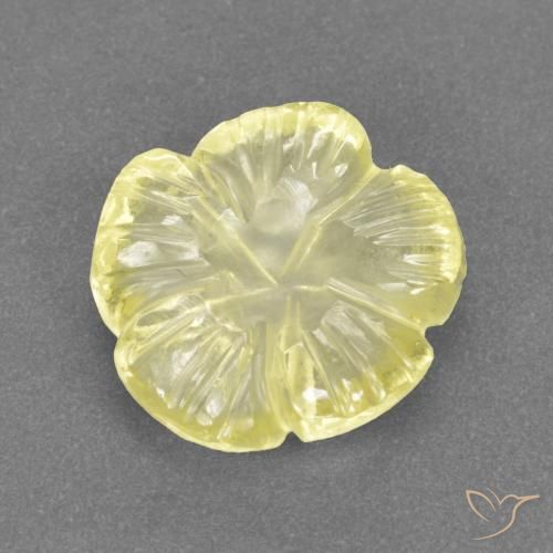 2.95ct Natural Amarillo laguna Cuarzo, Corte Flor, Transparente