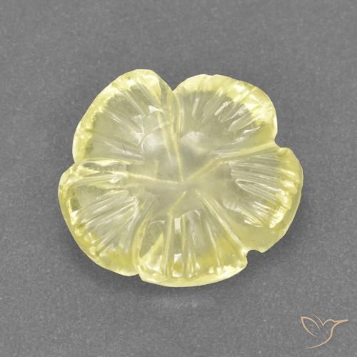 Cuarzo Amarillo laguna natural de 2.95 ct, Corte Flor, Transparente
