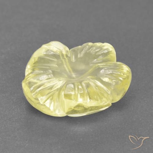 Cuarzo Amarillo laguna natural de 2.95 ct, Corte Flor, Transparente