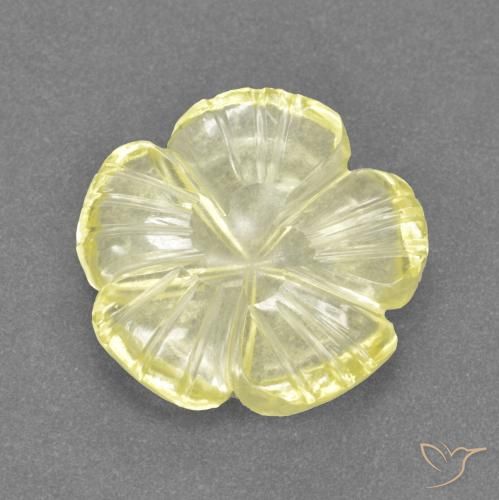 3.51ct Natural Amarillo laguna Cuarzo, Corte Flor, Transparente