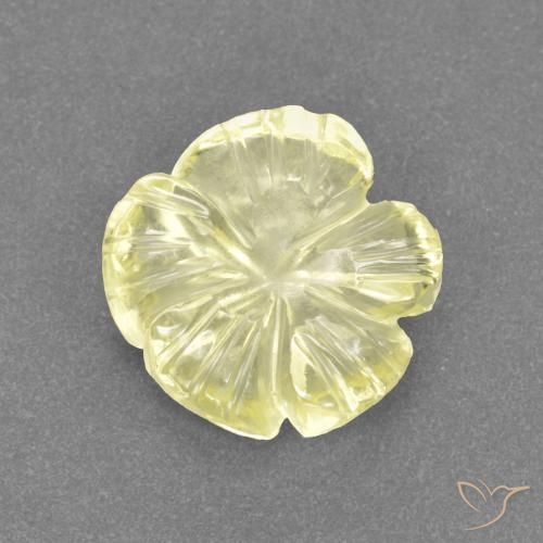 2.33ct Natural Amarillo pálido Cuarzo, Corte Flor, Transparente