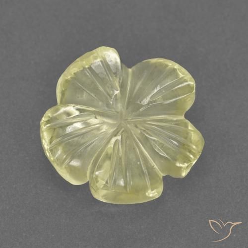 Cuarzo Amarillo laguna natural de 2.73 ct, Corte Flor, Transparente