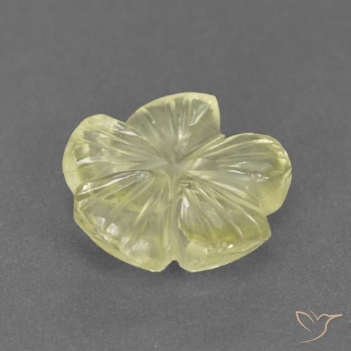 Cuarzo Amarillo laguna natural de 2.73 ct, Corte Flor, Transparente