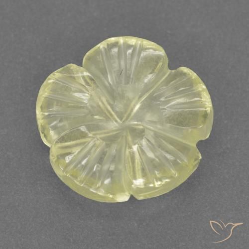2.46ct Natural Amarillo limón Cuarzo, Corte Flor, Transparente