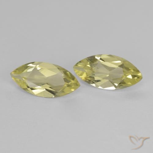 Gemas de Cuarzo Amarillo laguna natural de 1.32 ct, Marquesa, VS